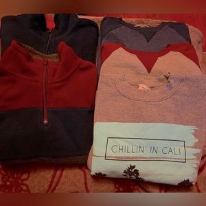 Bundle of Fleece Sweaters & Pullovers. JeanJacket/Rain Jacket. VARIOUS SIZES.